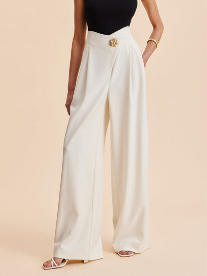 Women Wide Trousers High Waist
