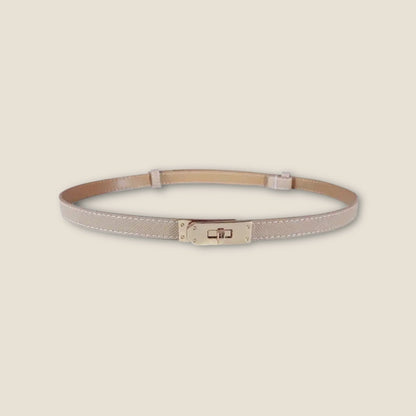 Women's Black Leather Belt – Adjustable Faux Leather Design for Timeless Style and Versatile Use