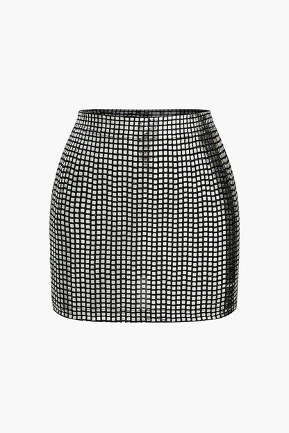 Women's Black Mini Skirt High Waisted