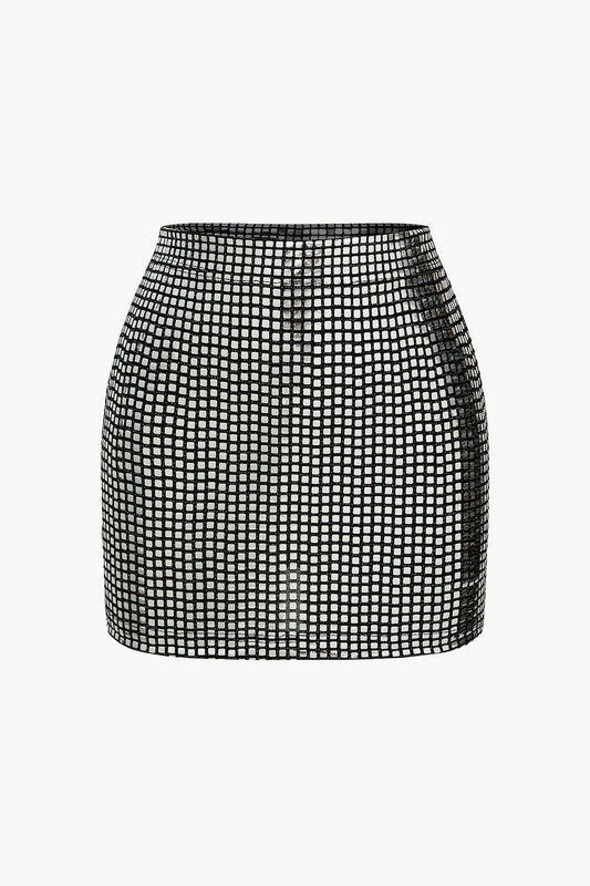 Women's Black Mini Skirt High Waisted