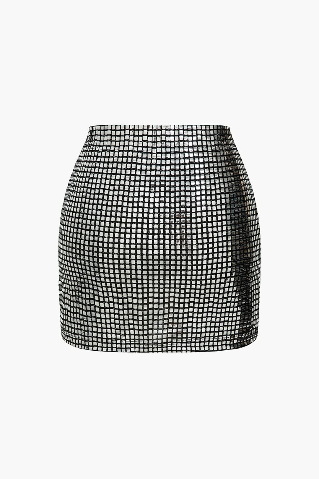 Women's Black Mini Skirt High Waisted