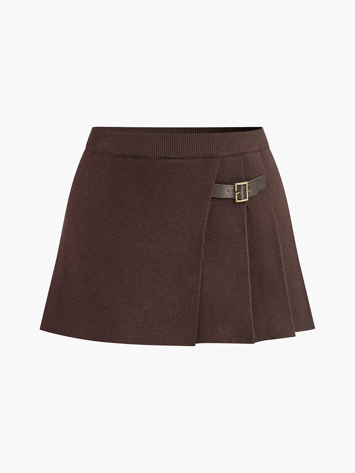Women's Black Mini Skirt With Buckle