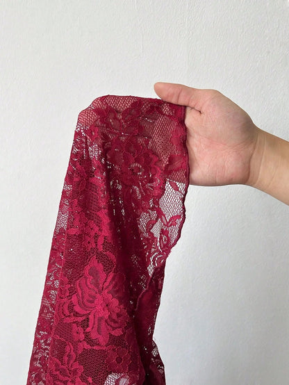 Women's Blouse - Cut Lace Fitted Design