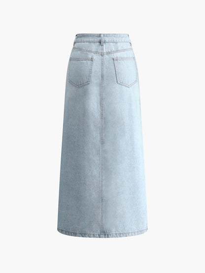 Women's Denim Midi Skirt