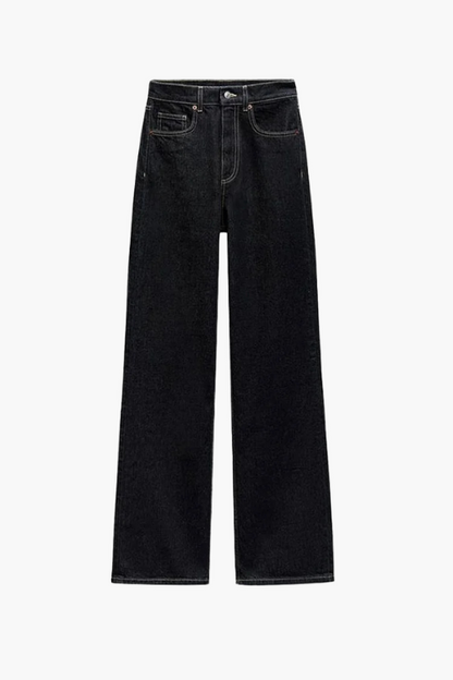 Women's Denim Two Piece Set Wide Leg