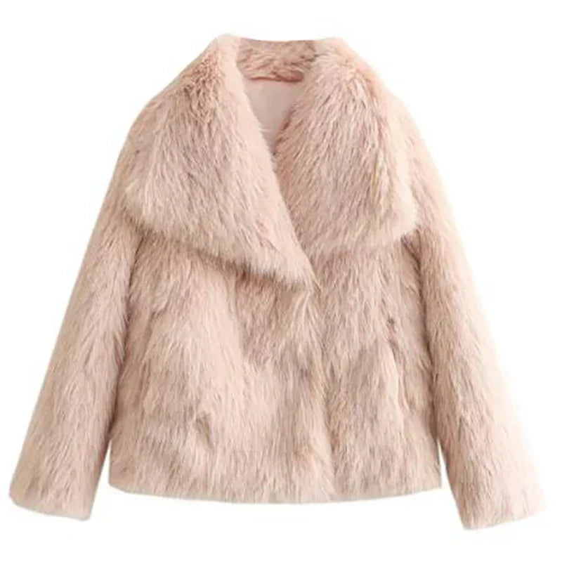| Women’s Relaxed Fit Faux Fur Jacket