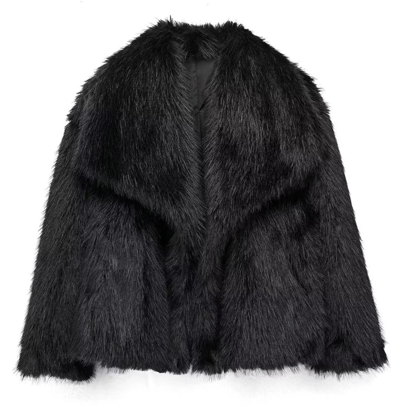 | Women’s Relaxed Fit Faux Fur Jacket