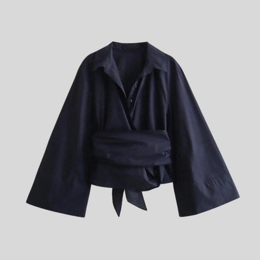 Women's Going Out Tops With Tie Belt