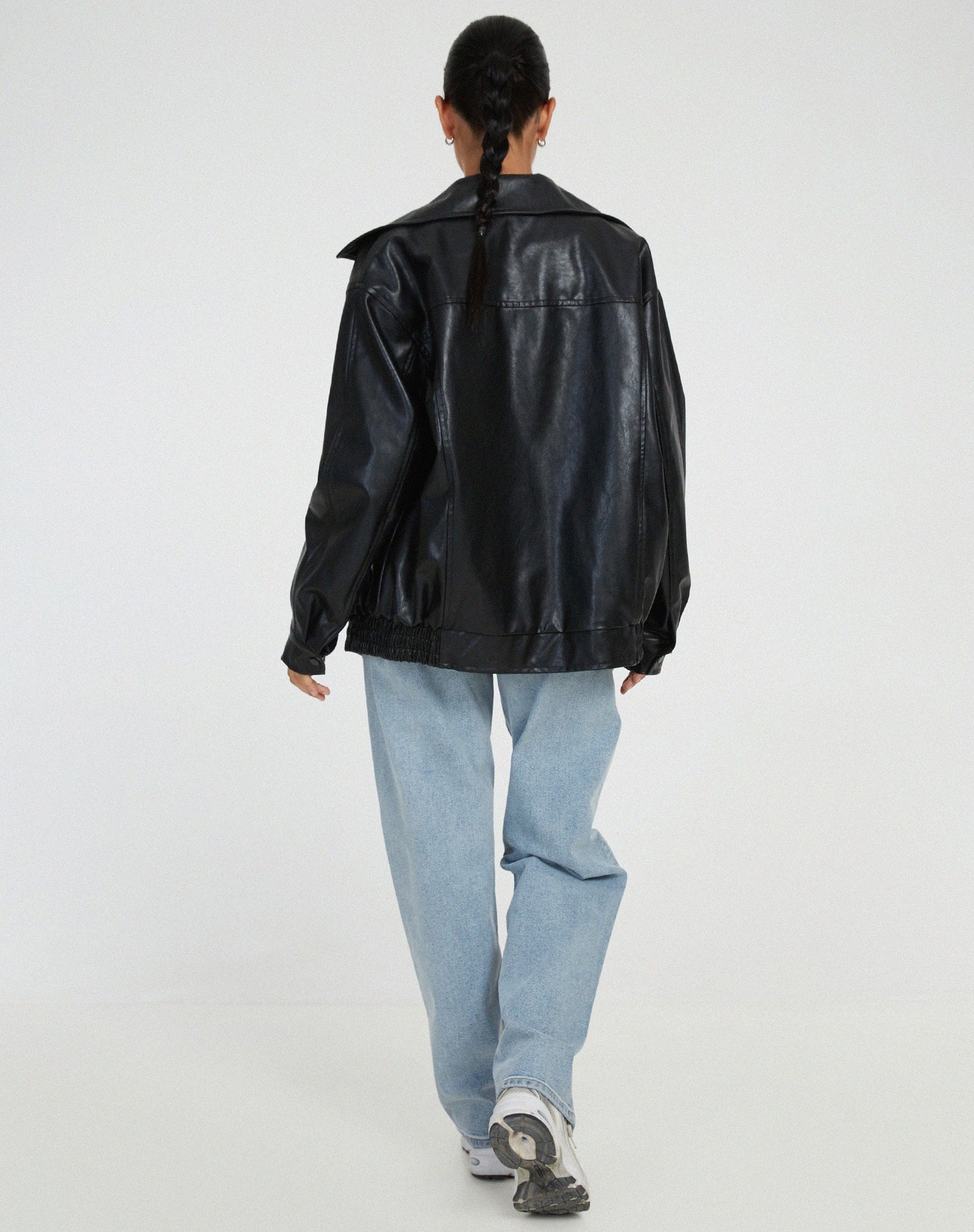 Women's Leather Jacket Oversized