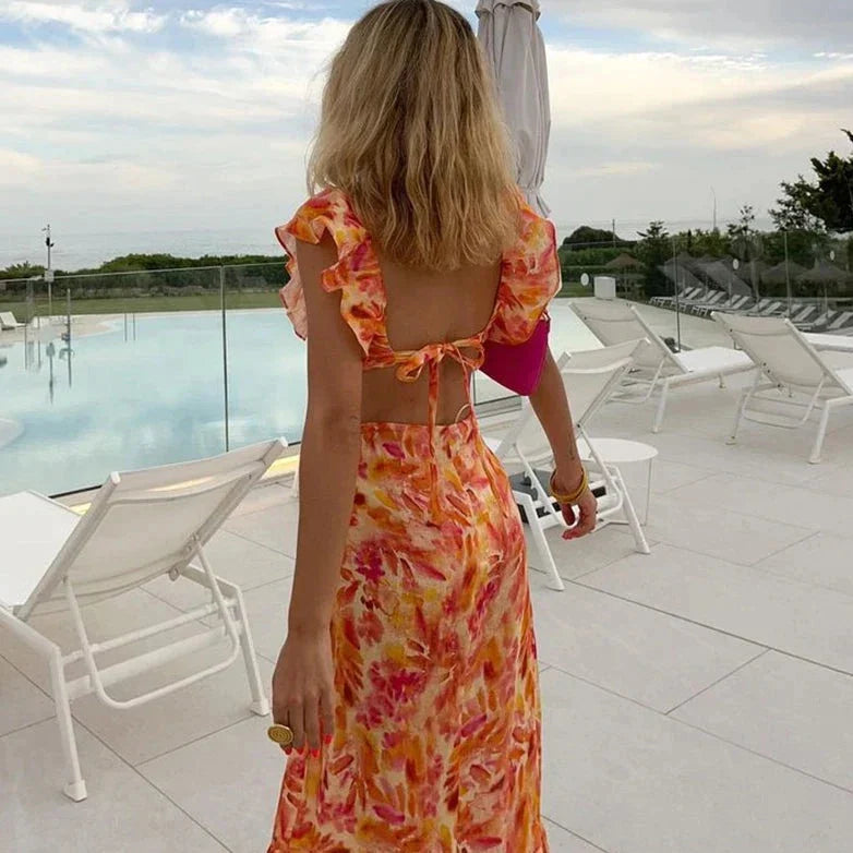 Women's Summer Dress With Ruffles