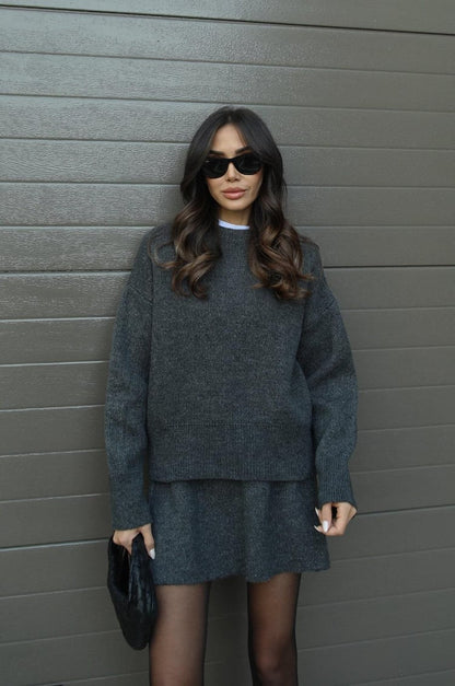 | Women's Sweater Mini Skirt Set