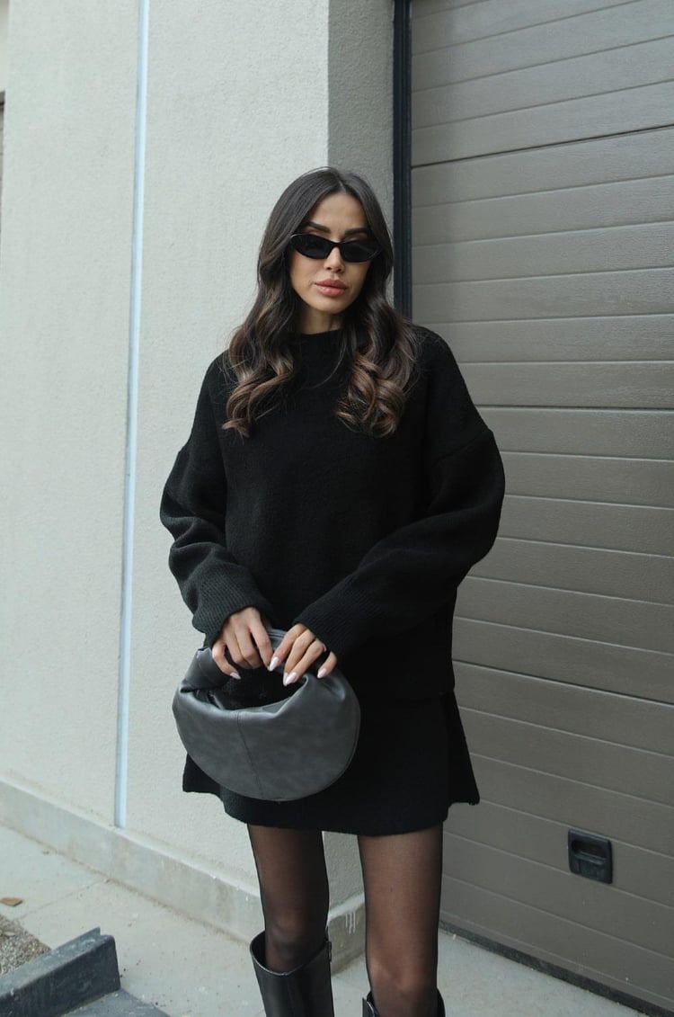 | Women's Sweater Mini Skirt Set