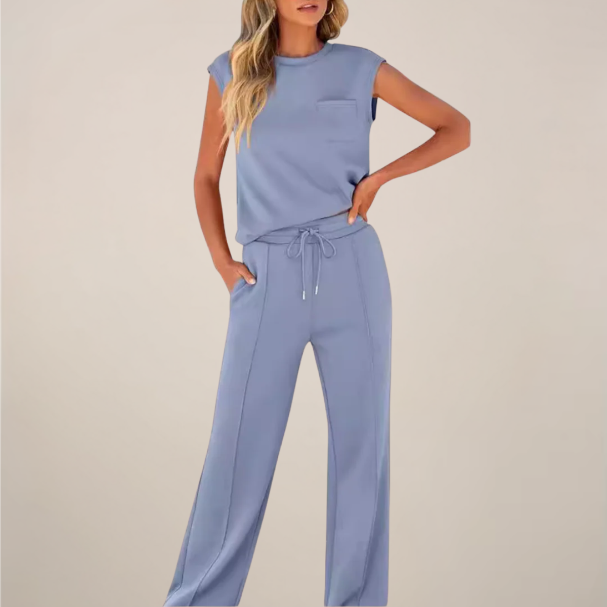 | Women's Relaxed Drawstring Pants Set