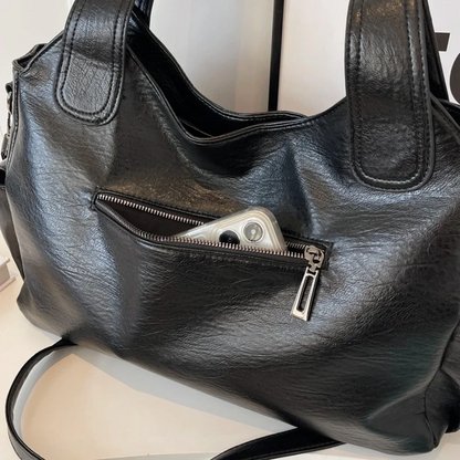 Women’s Shoulder Tote Bag – Zip Top, Crossbody Strap