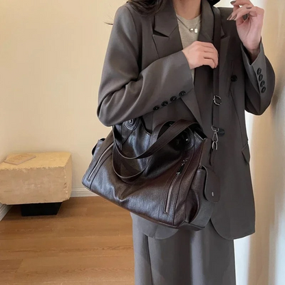Women’s Shoulder Tote Bag – Zip Top, Crossbody Strap