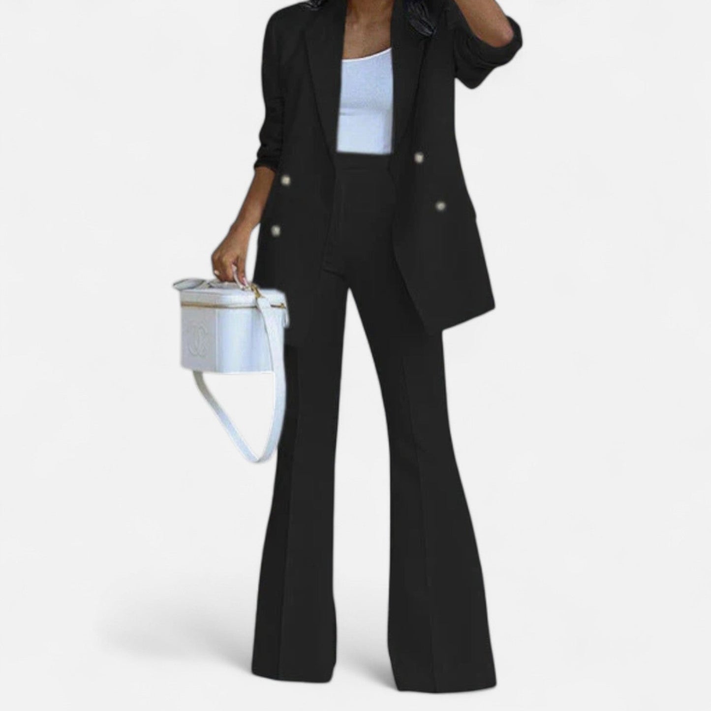 Women’s Tailored Blazer Trouser Set – Two-Piece Suit for Formal and Evening Elegance
