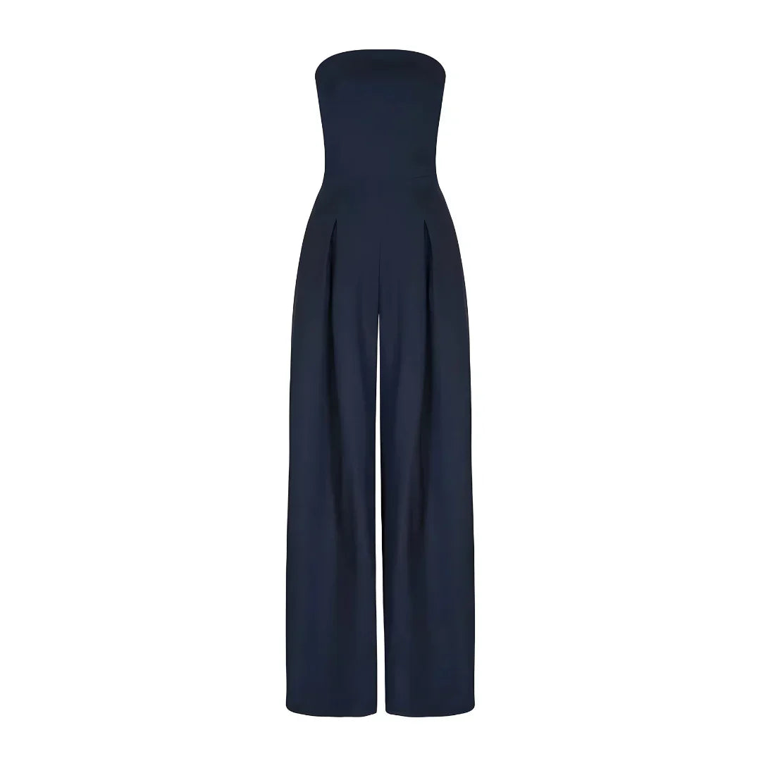 Women’s Tube Jumpsuit with Waist Sculpting Corset Effect – Elegant Slim Fit