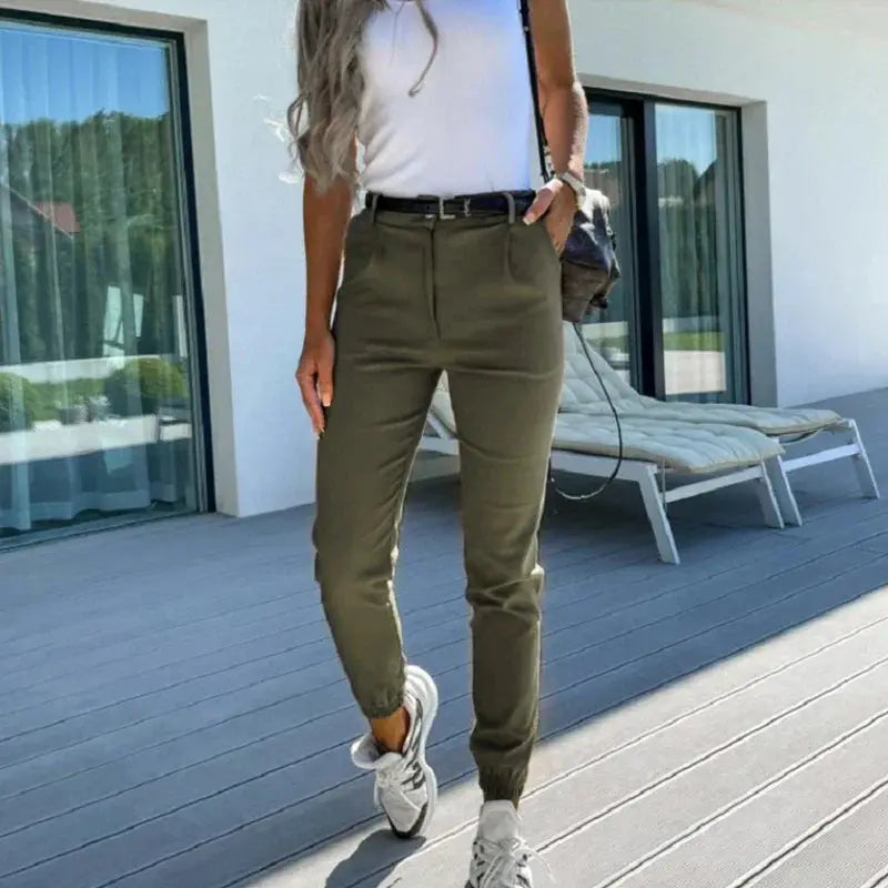 Womens Chino Pants Ankle Length