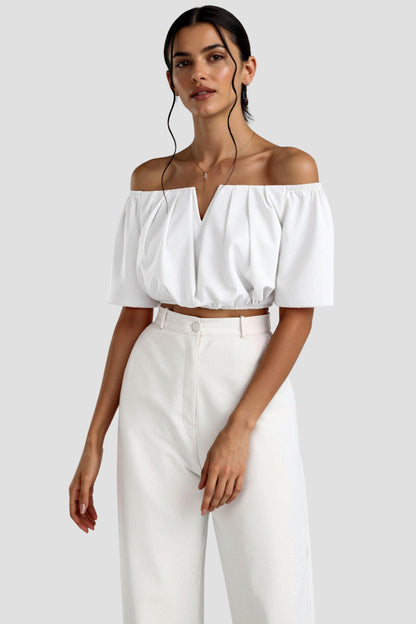 Womens Going Out Top Off-Shoulder V-Neck