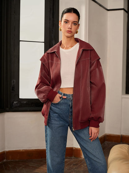 Womens Jacket Burgundy