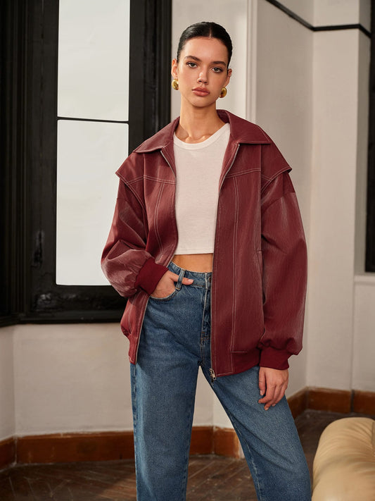 Womens Jacket Burgundy