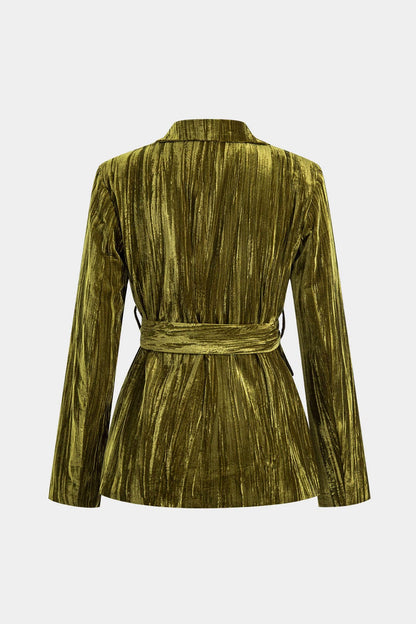 Womens Jacket With Tie Belt