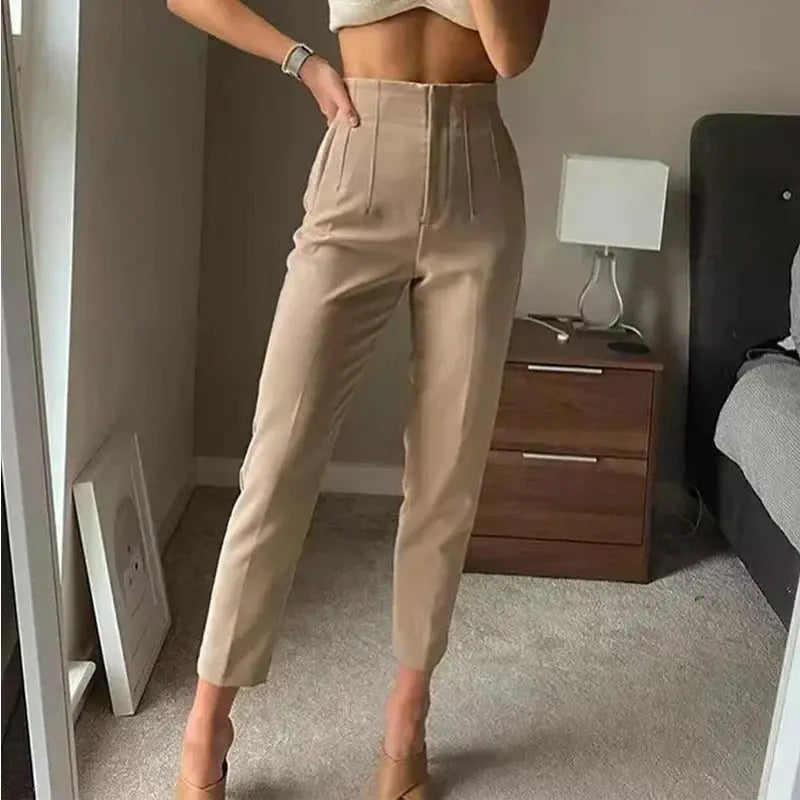 Womens Trousers High Waist