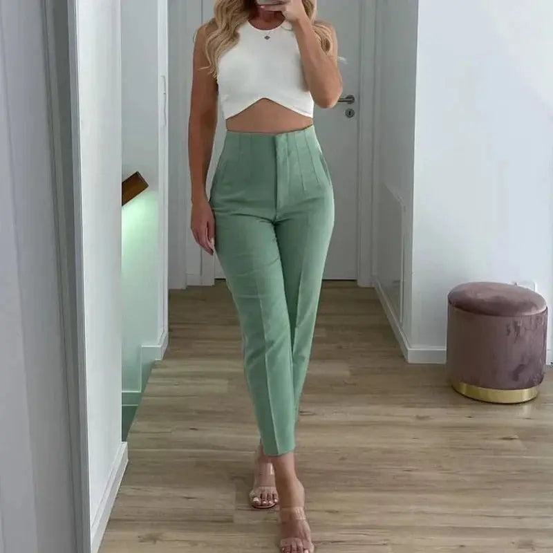 Womens Trousers High Waist