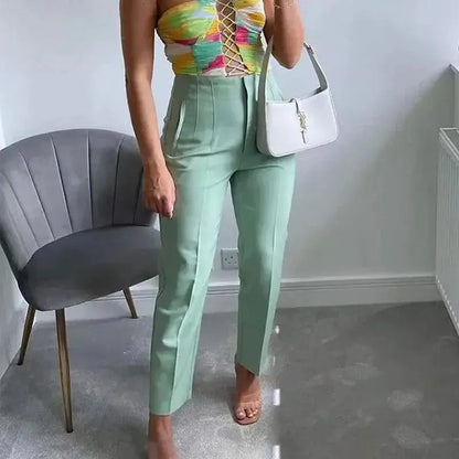 Womens Trousers High Waist