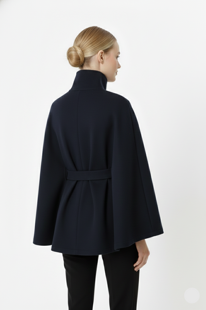 | Women's Winter High Collar Belted Coat