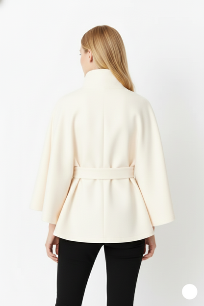 | Women's Winter High Collar Belted Coat