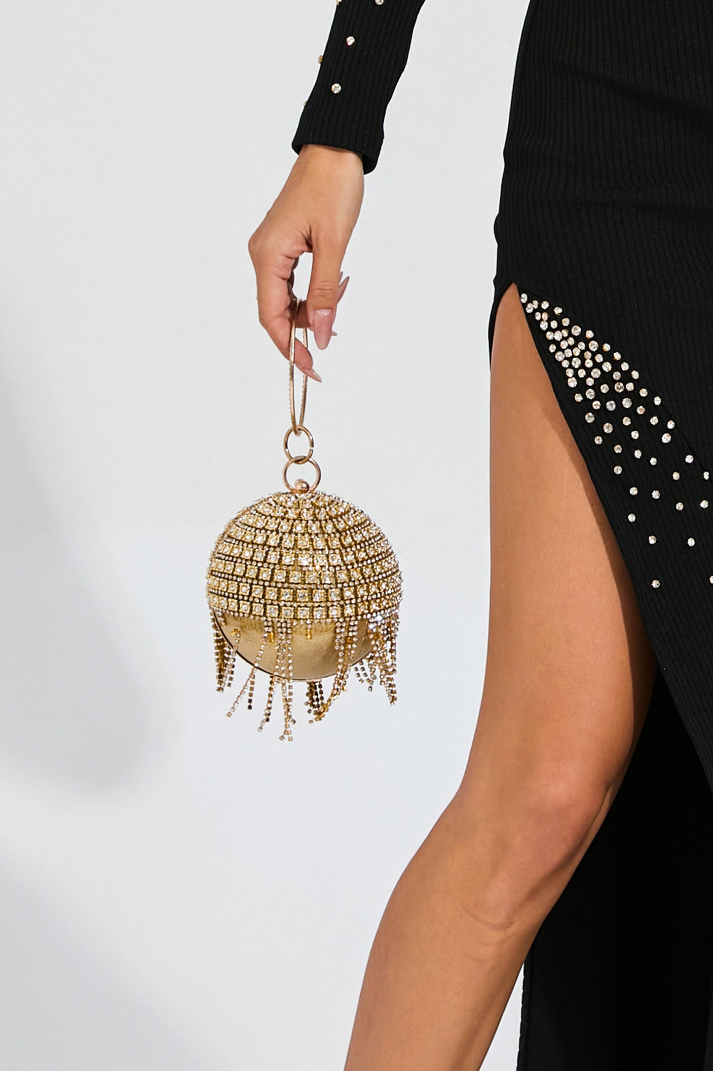 Xenia Gold Round Ball Bag