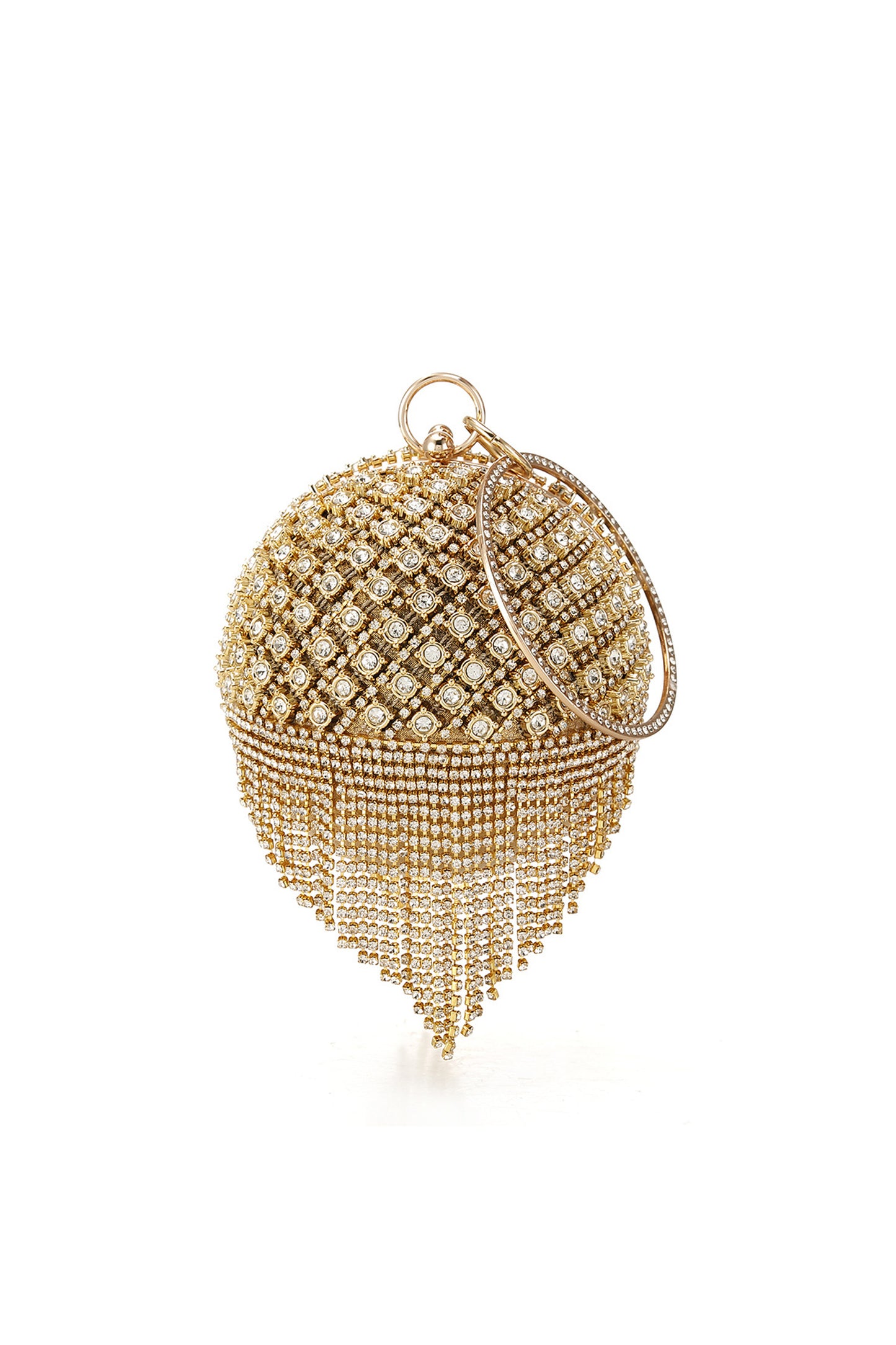 Xenia Gold Round Ball Bag
