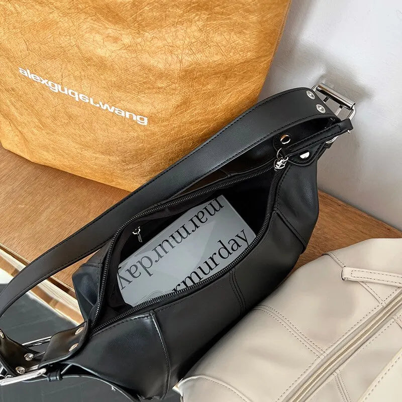 Y2K Style Trendy Motorcycle Shoulder Bag