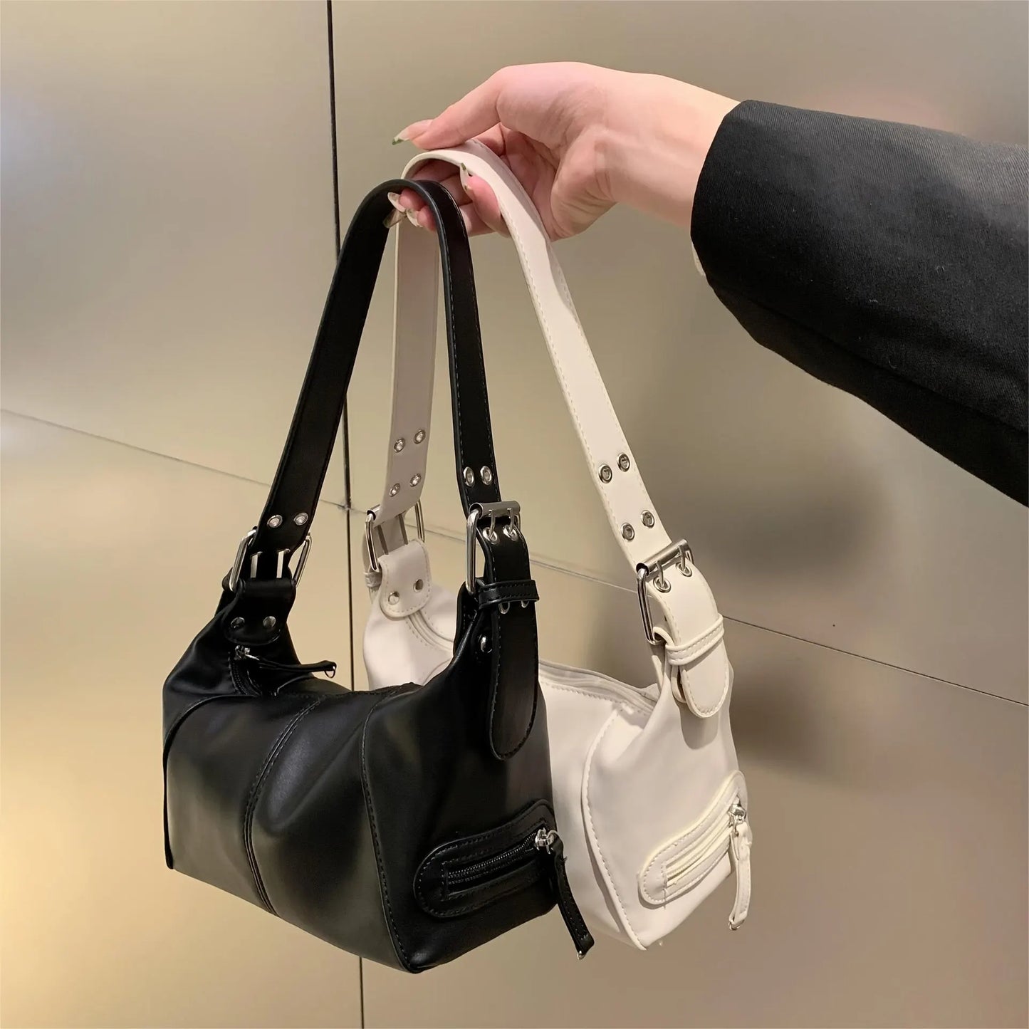 Y2K Style Trendy Motorcycle Shoulder Bag