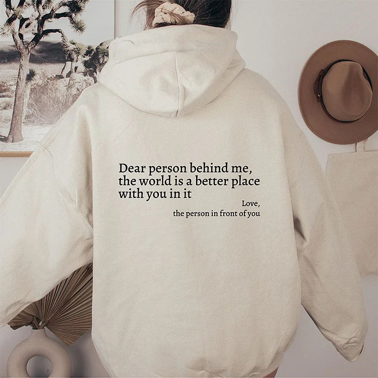 1+1 FREE Dear Person Behind Me (You are enough) Hoodie