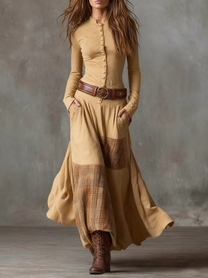 Michelle | Belted Suede Dress