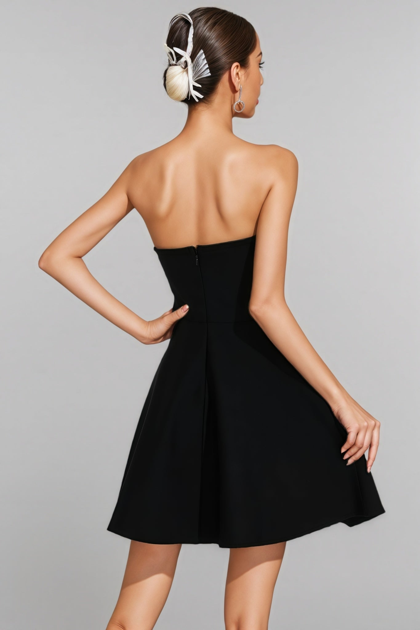 Kaelith Black Diamond Embellished Mini Dress