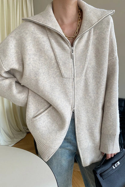 Yeka Open Collar Cardigan