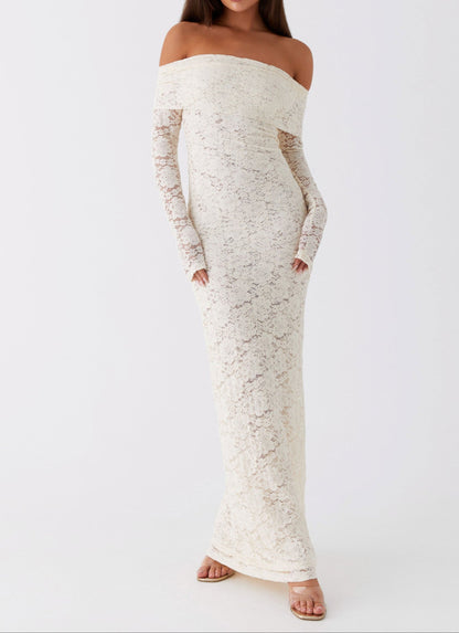 Genoviva Lace Maxi Dress - Ivory