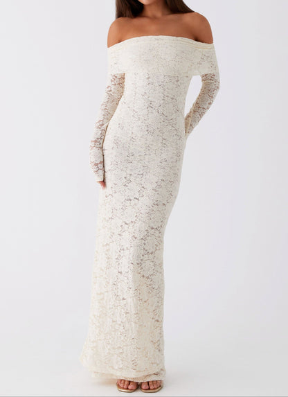 Genoviva Lace Maxi Dress - Ivory