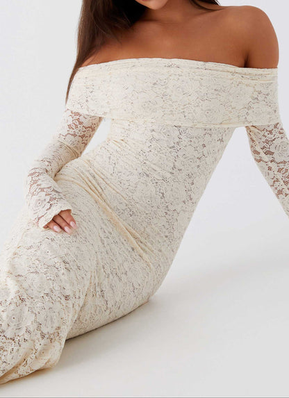 Genoviva Lace Maxi Dress - Ivory
