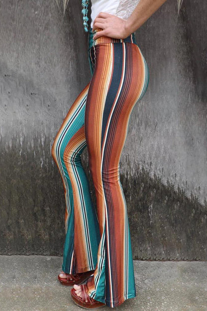Fashion Skinny High Waist Casual Pants Flared Pants