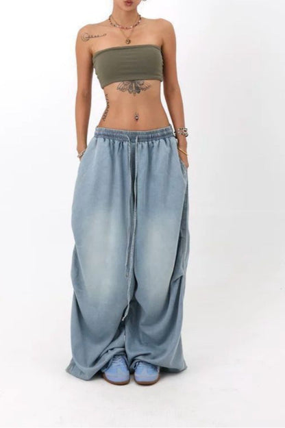 Loose Fit Wide Leg Street Jeans