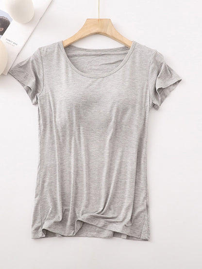 Modal Built-In Padding Short Sleeve