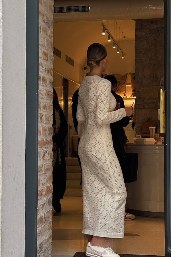 Long Sleeve Slim Fit Maxi Dress