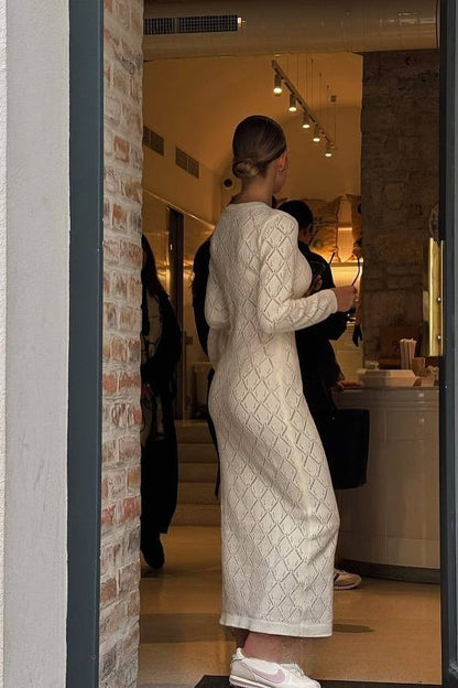 Long Sleeve Slim Fit Maxi Dress