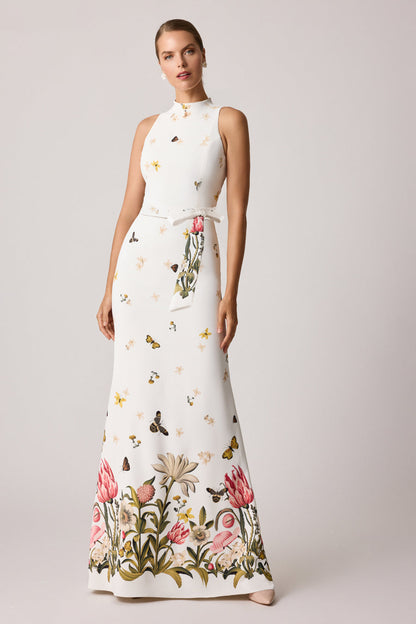 Moira Butterfly Printed Sleeveless Maxi Dress