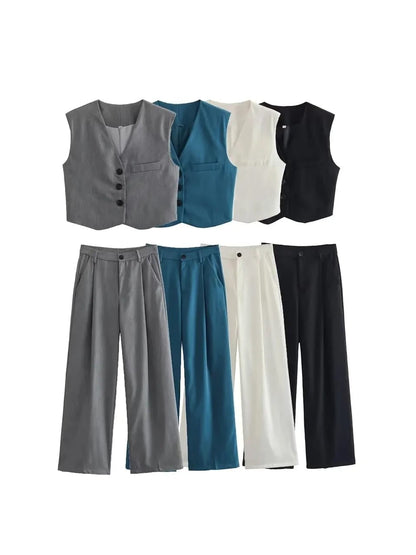 Waist Coat Vest & Pants Coord Set