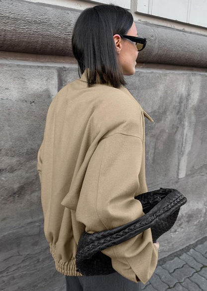 Retro Elegance Woolen Lapel Coat – Timeless Comfort